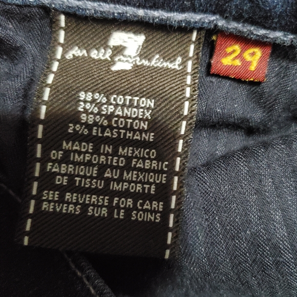 7 For All Mankind Roxanne Dark Blue Skinny Jeans Women's Size 29 - Picture 9 of 9